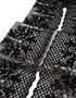 Aurora Blossom Beaded Border Lace Mix and Match - (Black) + Satin (Black)